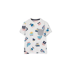 тениска,мъжки,тениски,дамски,тениски,boboli,503132,short,sleeve,t,shirt,white,(nautical,print,on,white,background)