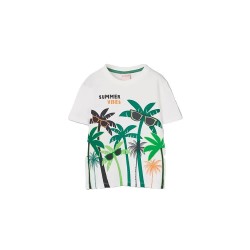 Тениска Boboli 513032 short sleeve T-shirt - White (Chemical White) тениска,мъжки,тениски,дамски,тениски,boboli,513032,short,sleeve,t,shirt,white,(chemical,white)