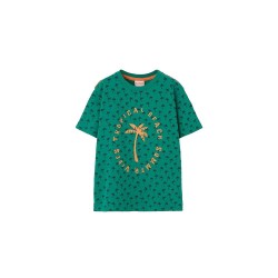 тениска,мъжки,тениски,дамски,тениски,boboli,513133,short,sleeve,t,shirt,green,(mini,palm,tree,print)