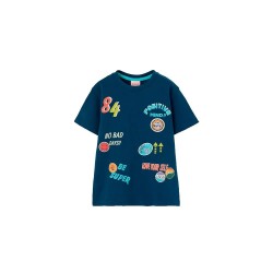 Тениска Boboli 523055 short sleeve T-shirt - Blue (Forest) тениска,мъжки,тениски,дамски,тениски,boboli,523055,short,sleeve,t,shirt,blue,(forest)