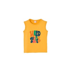 Тениска Boboli 633002 sleeveless T-shirt - Yellow / Orange (Sunflower) тениска,мъжки,тениски,дамски,тениски,boboli,633002,sleeveless,t,shirt,yellow,orange,(sunflower)