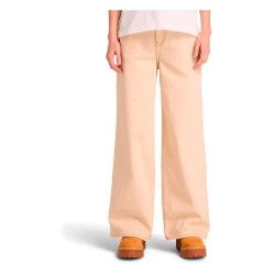 Панталони Timberland Denim Wide Leg pants - Beige (Putty) панталони,мъжки,панталони,дамски,панталони,timberland,denim,wide,leg,pants,beige,(putty)