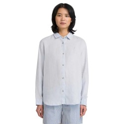 Риза с дълъг ръкав Timberland Linen long sleeve shirt - White (Gray Dawn) риза,с,дълъг,ръкав,дамски,ризи,мъжки,ризи,timberland,linen,long,sleeve,shirt,white,(gray,dawn)