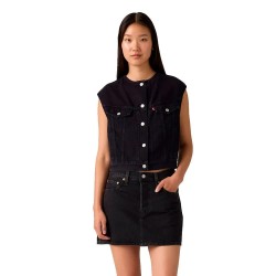 Елек Levi´s ® Collarle Shrunken 90S waistcoat - Black (None Your Business Stone) елек,дамски,сака,levi´s,®,collarle,shrunken,90s,waistcoat,black,(none,your,business,stone)