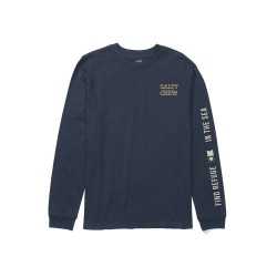 Тениска Salty crew Offset long sleeve T-shirt - Blue (Navy) тениска,мъжки,тениски,дамски,тениски,salty,crew,offset,long,sleeve,t,shirt,blue,(navy)