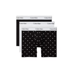 боксерки,мъжко,бельо,calvin,klein,lv00nb4394,boxers,3,units,white,black,(black,diamond,logo,black,classic,wh)