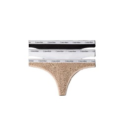 Calvin klein LV00QD5209 thong 3 units - Multicolor (Black / Classic White / Animal Mirror) дамско,бельо,дамски,бикини,и,танкини,calvin,klein,lv00qd5209,thong,3,units,multicolor,(black,classic,white,animal,mirror)