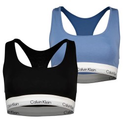Бюстие Calvin klein LV00QF8494 Bralette bra 2 units - Blue / Black (Black / Blue Tulip) бюстие,дамско,бельо,дамски,бикини,и,танкини,calvin,klein,lv00qf8494,bralette,bra,2,units,blue,black,(black,blue,tulip)