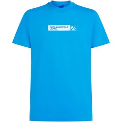 Тениска Karl lagerfeld jeans A1M17112 Slim Graphic short sleeve T-shirt - Blue (Azure Blue) тениска,мъжки,тениски,дамски,тениски,karl,lagerfeld,jeans,a1m17112,slim,graphic,short,sleeve,t,shirt,blue,(azure,blue)
