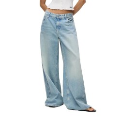 дънки,мъжки,панталони,дамски,панталони,karl,lagerfeld,jeans,b2w10087,wide,leg,low,waist,jeans,blue,(washed,light,blue)