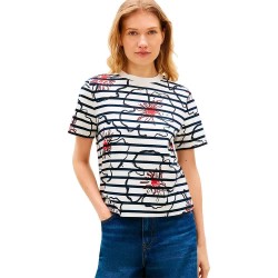 тениска,мъжки,тениски,дамски,тениски,tommy,hilfiger,flower,graphic,regular,fit,short,sleeve,t,shirt,white,(breton,stp,ivory,silk,navy,poppy)