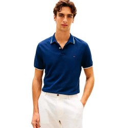 Tommy hilfiger Pique Undercollar Regular Fit short sleeve polo - Blue (Carbon Navy) дамски,блузи,с,яка,мъжки,блузи,с,яка,tommy,hilfiger,pique,undercollar,regular,fit,short,sleeve,polo,blue,(carbon,navy)