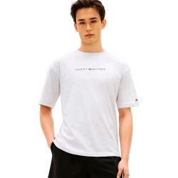 тениска,мъжки,тениски,дамски,тениски,tommy,hilfiger,um0um03643,short,sleeve,t,shirt,white,(ice,grey,heather)