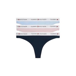 Tommy hilfiger UW0UW05530 thong 3 units - Multicolor (Navy / Breezy Orchid / Sweet Blue) дамско,бельо,дамски,бикини,и,танкини,tommy,hilfiger,uw0uw05530,thong,3,units,multicolor,(navy,breezy,orchid,sweet,blue)