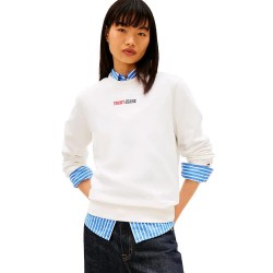 блуза,дамски,блузи,tommy,jeans,ess,logo,2,crew,sweatshirt,beige,(ecru)