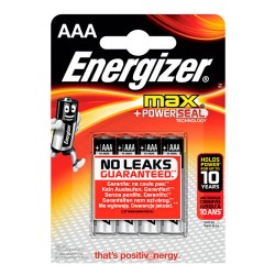 батерии,energizer,max,lr03,e301532000,aaa,alkaline,batteries,4,units,clear,(silver,black)