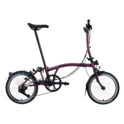 пътни,и,градски,велосипеди,brompton,c,line,12s,mid,20´´,folding,bike,silver,(red,plum)