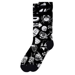 Чорапи American socks Hella hot crew socks - Black (Multicolour) чорапи,мъжки,чорапи,american,socks,hella,hot,crew,socks,black,(multicolour)