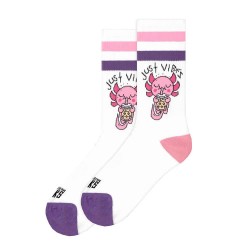 Чорапи American socks Just vibes crew socks - White (Multicolour) чорапи,мъжки,чорапи,american,socks,just,vibes,crew,socks,white,(multicolour)