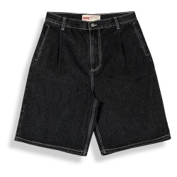 къси,панталони,мъжки,панталони,дамски,панталони,grimey,concreat,jungle,pleated,denim,shorts,black,(washedblack)