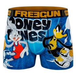Боксерки Freegun Looney Tunes Bugs Bunny vs Pato Lucas boxers - Blue (Blue / Orange) боксерки,мъжко,бельо,freegun,looney,tunes,bugs,bunny,vs,pato,lucas,boxers,blue,(blue,orange)