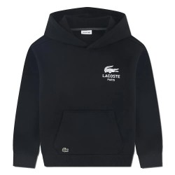 Детски суичър Lacoste kids Back Graphic Po hoodie - Black (Black) детски,суичър,детски,блузи,lacoste,kids,back,graphic,po,hoodie,black,(black)