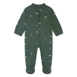 Детски гащеризон Lacoste kids Footed Croco Print jumpsuit - Green (Green) детски,гащеризон,детски,облекла,за,момчета,lacoste,kids,footed,croco,print,jumpsuit,green,(green)