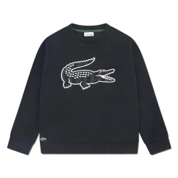 Детска поларена блуза Lacoste kids Graphic Fleece Crew sweatshirt - Black (Black) детска,поларена,блуза,детски,блузи,lacoste,kids,graphic,fleece,crew,sweatshirt,black,(black)