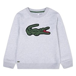 Детска поларена блуза Lacoste kids Pique Applique Fleece Crew sweatshirt - Grey (Heather Silver Grey) детска,поларена,блуза,детски,блузи,lacoste,kids,pique,applique,fleece,crew,sweatshirt,grey,(heather,silver,grey)