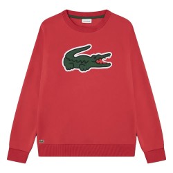 Детска поларена блуза Lacoste kids Pique Applique Fleece Crew sweatshirt - Red (Red) детска,поларена,блуза,детски,блузи,lacoste,kids,pique,applique,fleece,crew,sweatshirt,red,(red)