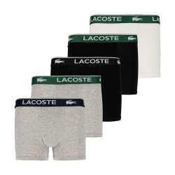 Детски боксерки Lacoste kids Solid boxers 5 units - Black / Grey (Heather Silver Grey) детски,боксерки,детско,бельо,lacoste,kids,solid,boxers,5,units,black,grey,(heather,silver,grey)