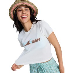 Фланелка с къс ръкав Roxy Beach Love short sleeve top - White (Coconut Milk) фланелка,с,къс,ръкав,дамски,топове,roxy,beach,love,short,sleeve,top,white,(coconut,milk)