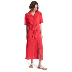 Рокля Roxy Island Escape Solid long dress - Orange (Hibiscus) рокля,дамски,поли,и,рокли,roxy,island,escape,solid,long,dress,orange,(hibiscus)