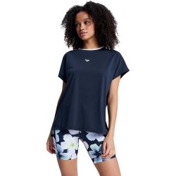 Фланелка с къс ръкав Roxy Move Free 2 short sleeve top - Blue (Anthracite) фланелка,с,къс,ръкав,дамски,топове,roxy,move,free,2,short,sleeve,top,blue,(anthracite)