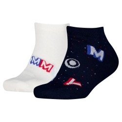 чорапи,детски,чорапи,tommy,hilfiger,aop,letters,sneaker,socks,2,pairs,white,black,(tommy,original)
