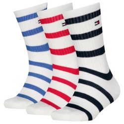 Чорапи Tommy hilfiger Breton crew socks 3 pairs - White (Tommy Original) чорапи,детски,чорапи,tommy,hilfiger,breton,crew,socks,3,pairs,white,(tommy,original)