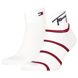 Чорапи Tommy hilfiger Breton Stripe Quarter socks 2 pairs - White (White / Red) чорапи,мъжки,чорапи,дамски,чорапи,tommy,hilfiger,breton,stripe,quarter,socks,2,pairs,white,(white,red)