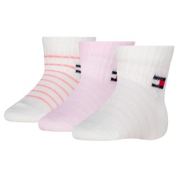 бебешки,чорапи,мъжки,чорапи,дамски,чорапи,tommy,hilfiger,giftbox,breton,baby,crew,socks,3,pairs,white,pink,(pink)