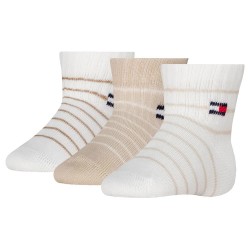 бебешки,чорапи,мъжки,чорапи,дамски,чорапи,tommy,hilfiger,giftbox,breton,baby,crew,socks,3,pairs,beige,white,(sand)