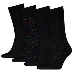 Чорапи Tommy hilfiger Giftbox socks 4 pairs - Black (Black) чорапи,мъжки,чорапи,tommy,hilfiger,giftbox,socks,4,pairs,black,(black)