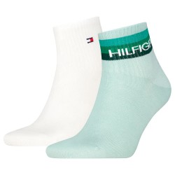 чорапи,мъжки,чорапи,tommy,hilfiger,logo,quarter,socks,2,pairs,green,white,(fresh,green)