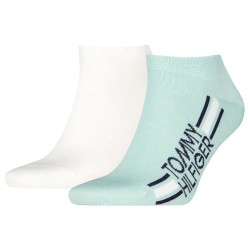 чорапи,мъжки,чорапи,tommy,hilfiger,logo,stripe,sneaker,socks,2,pairs,green,white,(fresh,green)