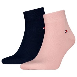 чорапи,мъжки,чорапи,tommy,hilfiger,quarter,socks,2,pairs,blue,pink,(pink)