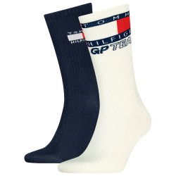 чорапи,мъжки,чорапи,дамски,чорапи,tommy,hilfiger,us,sail,gp,team,crew,socks,2,pairs,white,blue,(white,navy)