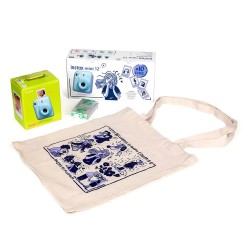 Fujifilm Blossom Instax Mini 12 instant camera - Beige (Light Blue) други,аксесоари,fujifilm,blossom,instax,mini,12,instant,camera,beige,(light,blue)