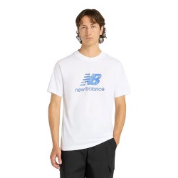 Тениска New balance Sport Essentials Stamp Logo short sleeve T-shirt - White (White) тениска,мъжки,тениски,дамски,тениски,new,balance,sport,essentials,stamp,logo,short,sleeve,t,shirt,white,(white)