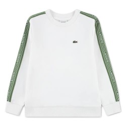 Детска блуза Lacoste kids Taping Crew sweatshirt - White (Farine) детска,блуза,детски,блузи,lacoste,kids,taping,crew,sweatshirt,white,(farine)