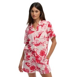 Риза с къс ръкав Superdry Beach Printed short sleeve shirt - White (Ikat Floral Red) риза,с,къс,ръкав,дамски,ризи,мъжки,ризи,superdry,beach,printed,short,sleeve,shirt,white,(ikat,floral,red)