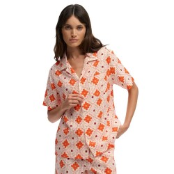 Риза с къс ръкав Superdry Beach Printed short sleeve shirt - White (Sashiko Tile Orange) риза,с,къс,ръкав,дамски,ризи,мъжки,ризи,superdry,beach,printed,short,sleeve,shirt,white,(sashiko,tile,orange)