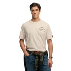 Тениска Superdry Heritage Biker Loose Fit short sleeve T-shirt - Beige (Rainy Day Grey) тениска,мъжки,тениски,дамски,тениски,superdry,heritage,biker,loose,fit,short,sleeve,t,shirt,beige,(rainy,day,grey)